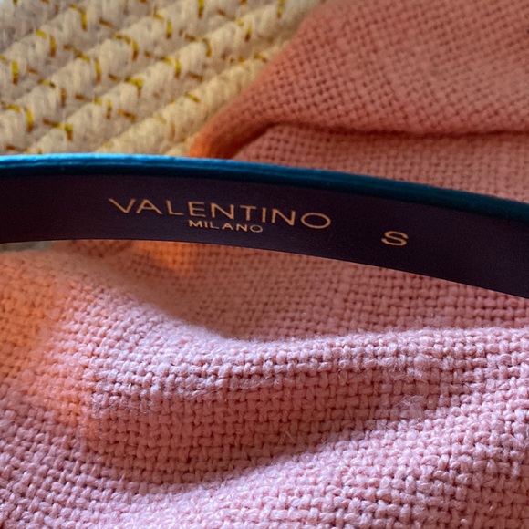 NWT VALENTINO BY MARIO VALENTINO Baby Monogram Logo Leather Belt - Picture 3 of 11